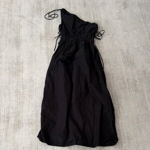 NAKD Black One-Shoulder Drawstring Dress, 34